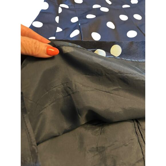 Eliza J Navy Polka Dot Halter Dress - Size 4 - Picture 5 of 13